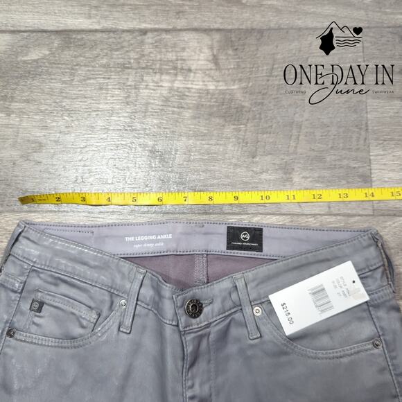 Adriano Goldschmied The Legging Ankle Faux Leather Super Skinny Jeans Size 27 (4 - Picture 3 of 6